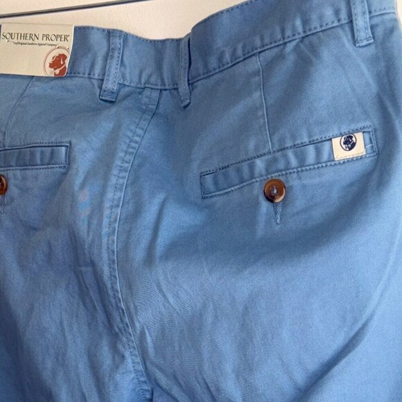 NEW NWT Southern Proper Thomasville Flat Front Chino Pant Blue 32x32 - Picture 2 of 10